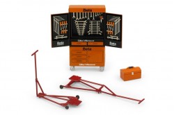 Pit Garage Accessory Set with Tool Chest, Photo Etched Tools & Lifting Jacks