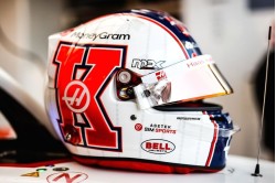 Kevin Magnussen F1 race helmet 2023 Miami Grand Prix (MoneyGram Haas F1 Team)