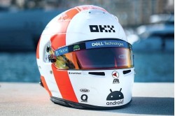 Lando Norris F1 race helmet 2023 Monaco Grand Prix (McLaren F1 Team)