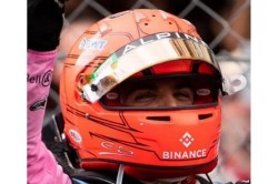 Esteban Ocon F1 race helmet 2023 Monaco Grand Prix (BWT Alpine F1 Team)