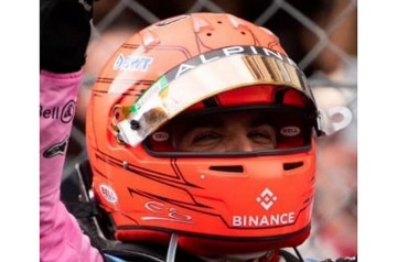 Esteban Ocon F1 race helmet 2023 Monaco Grand Prix (BWT Alpine F1 Team)