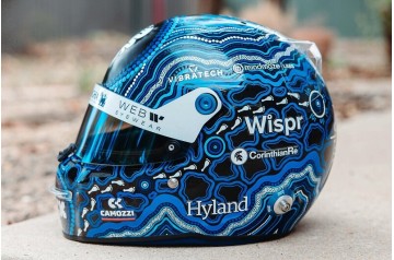 Valtteri Bottas F1 race helmet 2023 Australian Grand Prix (Alfa Romeo F1 Team Stake)