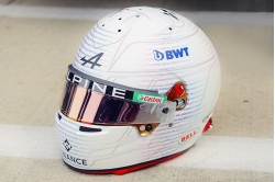 Esteban Ocon F1 race helmet 2023 British Grand Prix (BWT Alpine F1 Team)