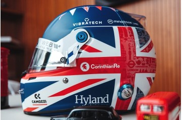 Valtteri Bottas F1 race helmet 2023 British Grand Prix (Alfa Romeo F1 Team Stake)