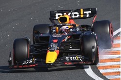 Red Bull Racing RB19 #1 Dutch Grand Prix 2023 (Max Verstappen - 1st) with pit board