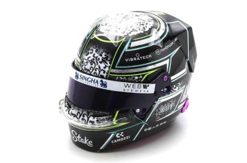 Zhou Guanyu race helmet 2024 (Stake F1 Team Kick)