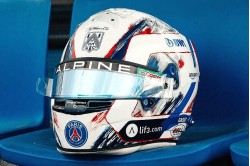 Pierre Gasly race helmet 2024 British Grand Prix (BWT Alpine F1 Team)