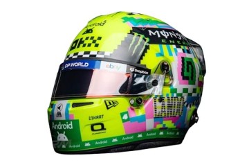 Lando Norris race helmet 2024 British Grand Prix (McLaren Formula 1 Team)