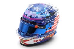 Logan Sargeant F1 race helmet 2023 Miami Grand Prix (Williams Racing)