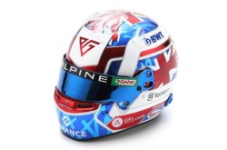 Pierre Gasly F1 race helmet 2023 British Grand Prix (BWT Alpine F1 Team)
