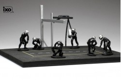Pit Crew Set 1:43rd six figurines with decals and accessories (black)