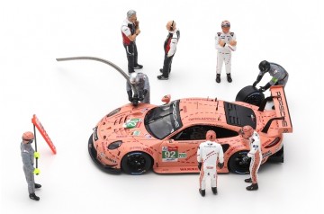 8 x Pit Crew Figurine Set - Porsche 911 RSR #92 'Porsche GT Team' Winner LMGTE Pro class Le Mans 2018