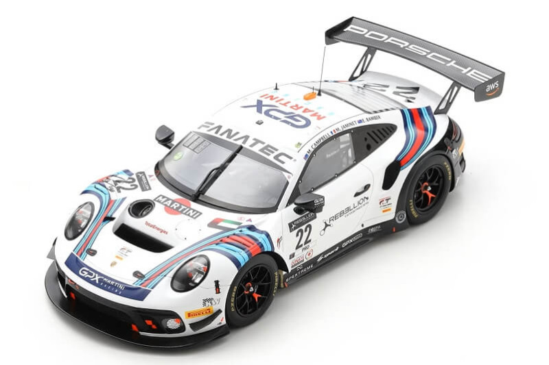 Diecast model cars Porsche 992 GT3 R 1/43 Spark 911 24h Spa 2024 Dinamic GT #55 J.Rappange/A